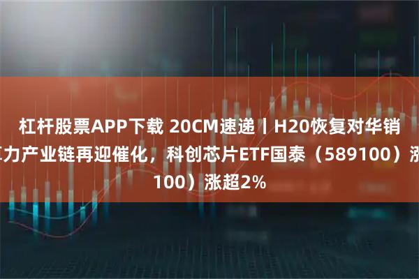 杠桿股票APP下載 20CM速遞丨H20恢復(fù)對(duì)華銷(xiāo)售，算力產(chǎn)業(yè)鏈再迎催化，科創(chuàng)芯片ETF國(guó)泰（589100）漲超2%